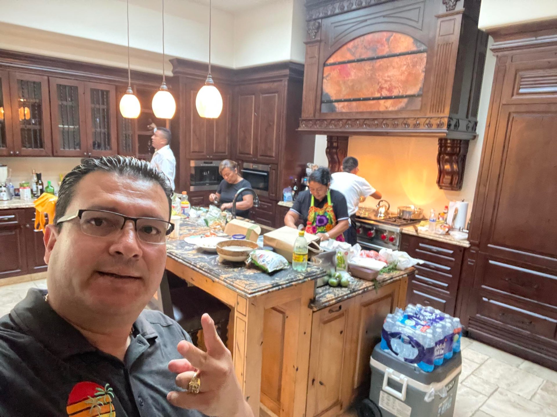 David coordinating a private chef dinner